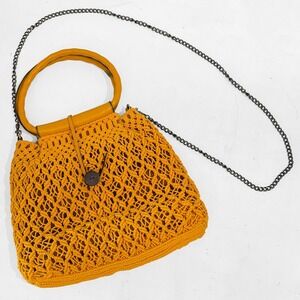 Patricia Nash Sunset Yellow Geraldine Hobo‎ Crochet Bag